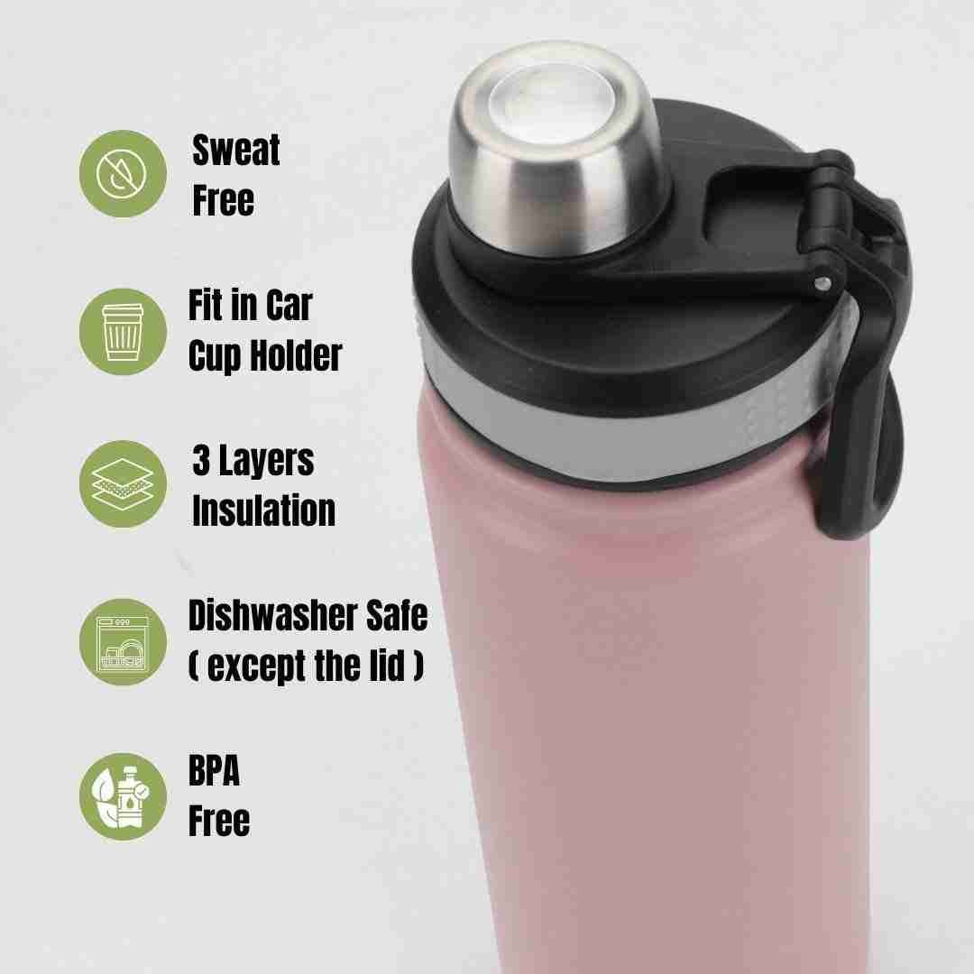 22oz Insulated Stainless Steel Shaker Bottle-4